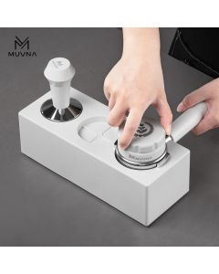 MUVNA - Tamper & Portafilter Base - White ABS - 58mm