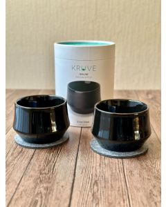Kruve - Imagine Latte 250ml Porcelain Black - Set of 2