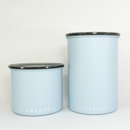 Planetary Design Airscape roestvrijstalen koffiecontainer, voedselopslagcontainer, VS gepatenteerd luchtdicht deksel, overtollige lucht eruit om versheid van voedsel te behouden (M, mat rood
