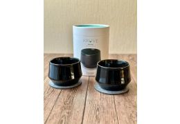Kruve - Imagine Latte 250ml Porcelain Black - Set of 2