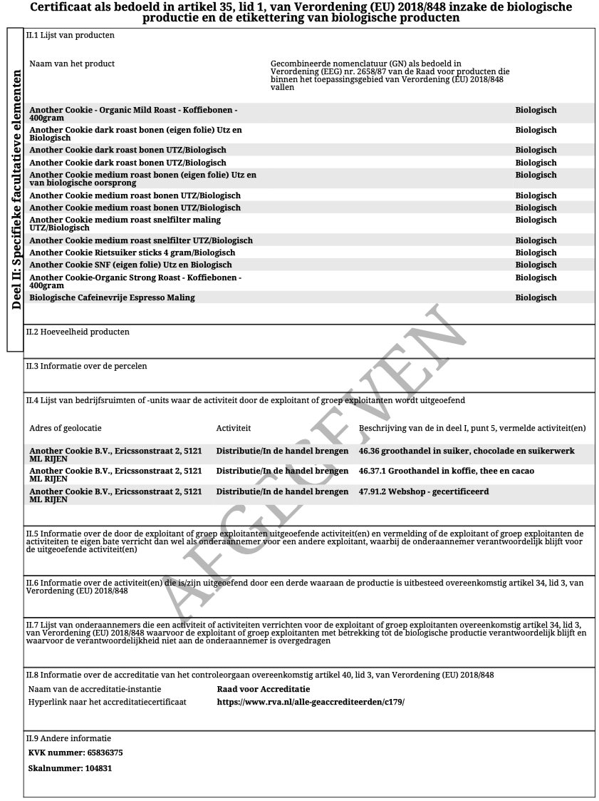 SKAL Certificaat Another Cookie 2026-2027 pagina 2